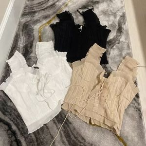 Corset Bandage bustier zipper back crop top